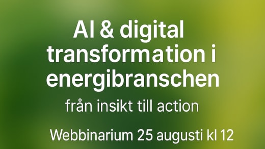 Se webbinariet i efterhand: AI & digital transformation i energibranschen – från insikt till action!